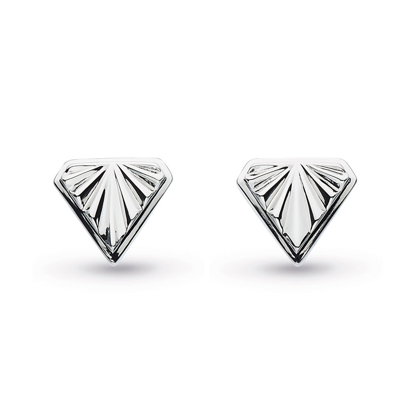 Deco Diamond Shape Stud Earrings