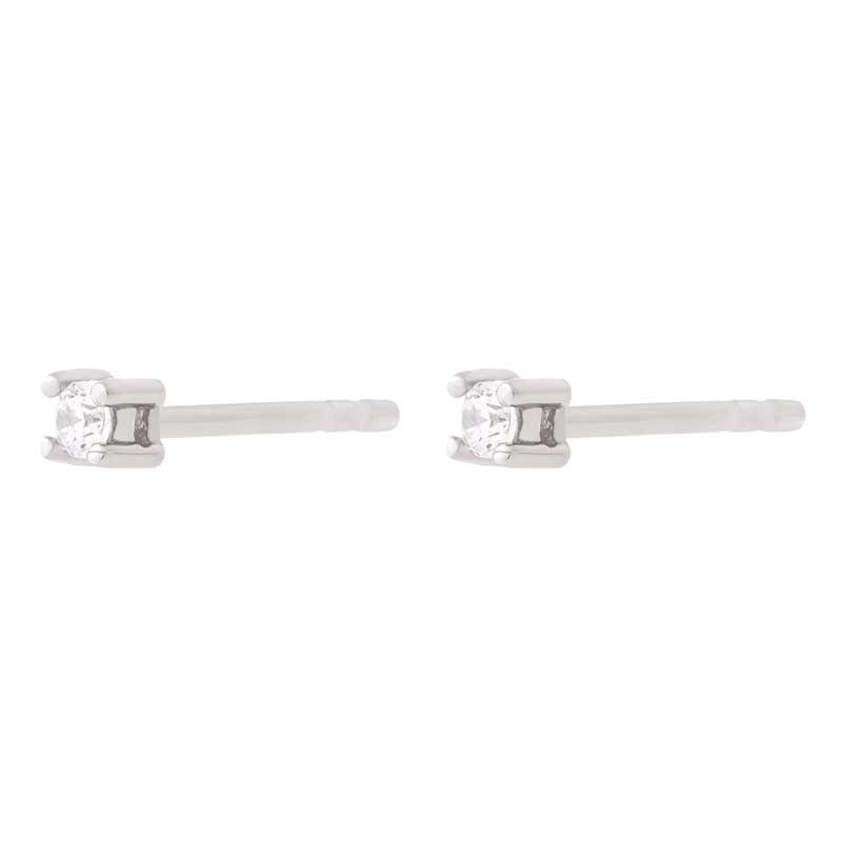 Sterling Silver Clear Crystal Studs