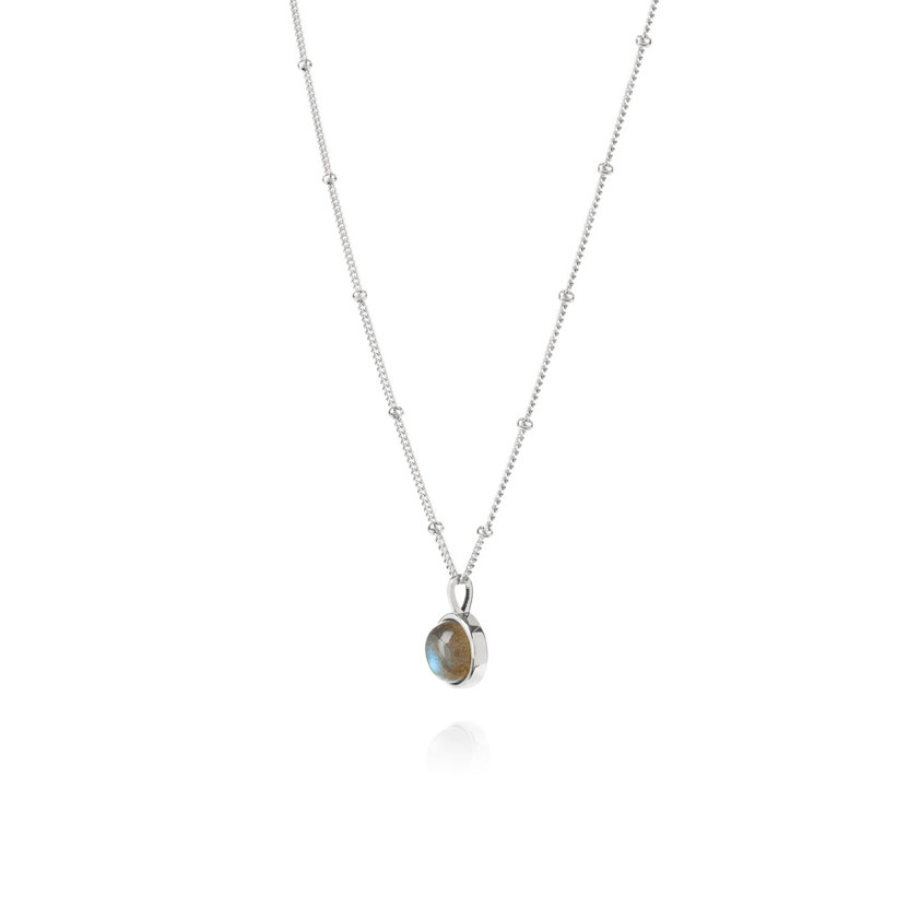 Sterling Silver Healing Stone Labradorite Necklace