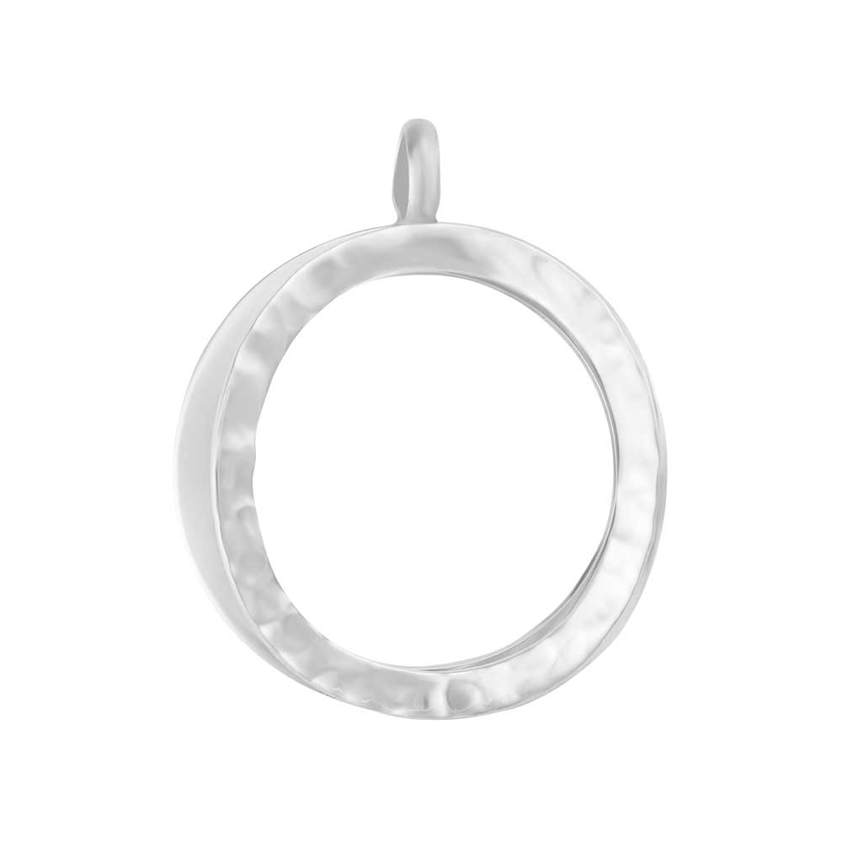 Hammered Double Circular Disc Pendant