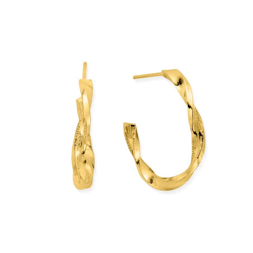 Sun Twisted Hoops