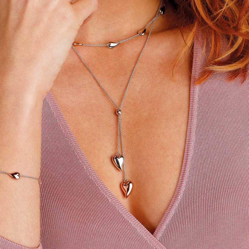 Blush Heart 22" Lariat Necklace