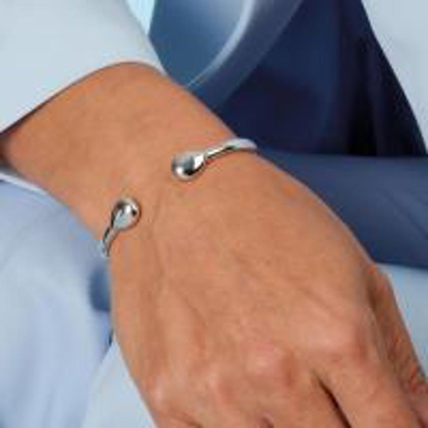 Coast Smooth Pebble Hinged Bangle M/L