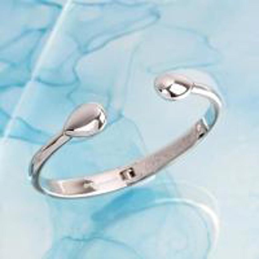 Coast Smooth Pebble Hinged Bangle M/L