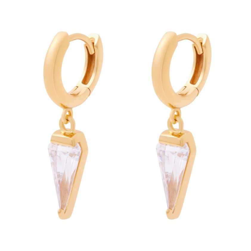 18ct Gold Plated Silhouette Huggies
