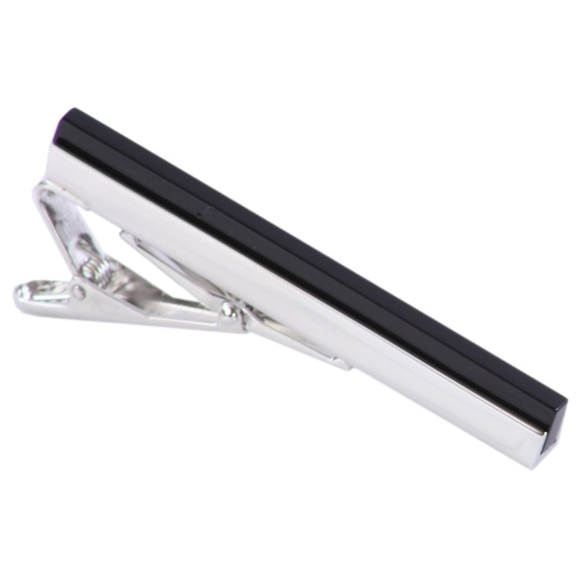 Black Onyx Tie Clip Steel/Onyx