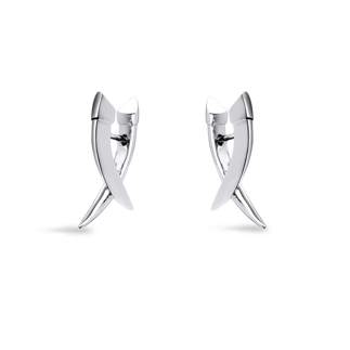 Sterling Silver Sabre Mini Crossover Earrings