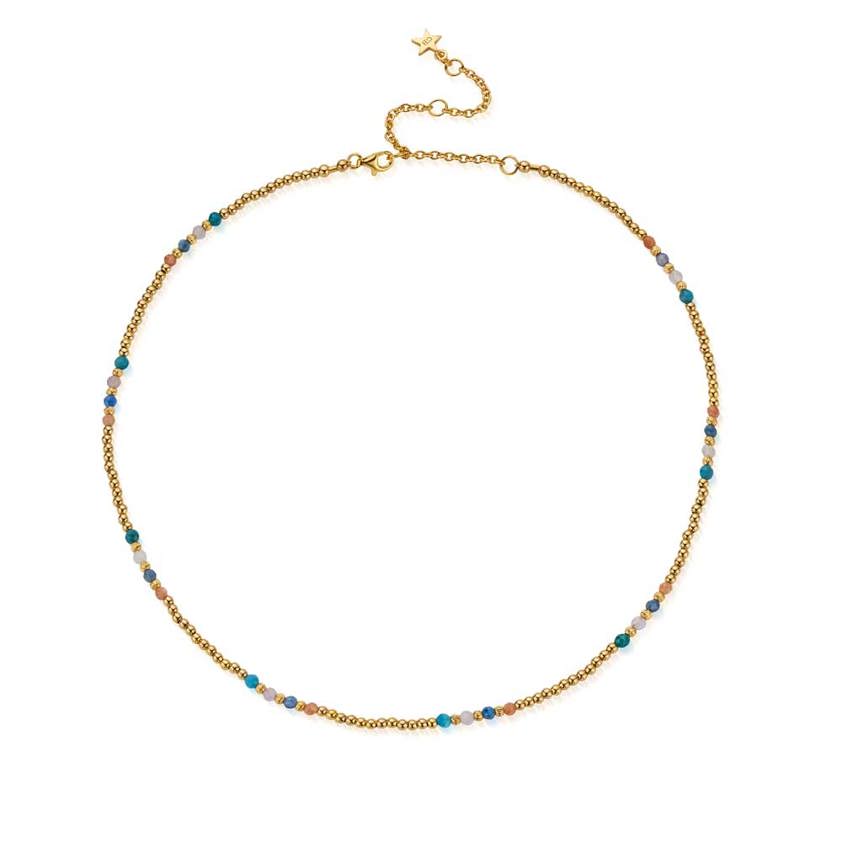 Yellow Gold Plated Shadows of Peace Necklace