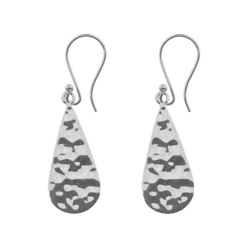 Hammered Teardrop Earrings