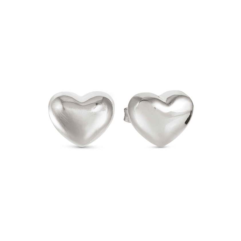 Sterling Silver 241308 ARMONICA BIG Heart Earrings