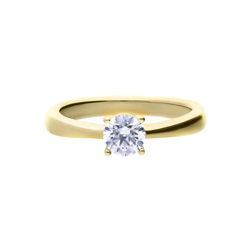 R3865 Gold Plated 0.5ct Solitaire Ring