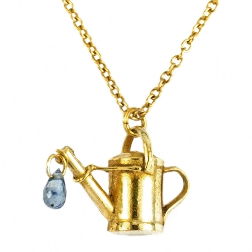 Yellow Gold Vermeil Watering Can Necklace