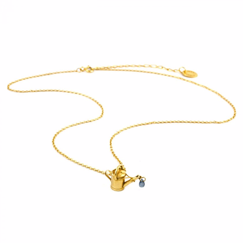 Yellow Gold Vermeil Watering Can Necklace