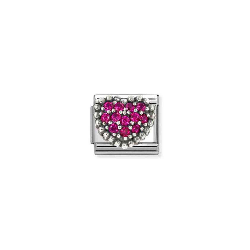 330327 08 RED CZ Dottted Heart