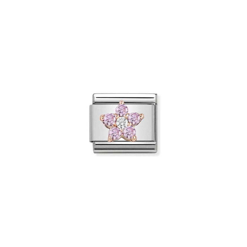 430317 04 Flower Pink/White Cz