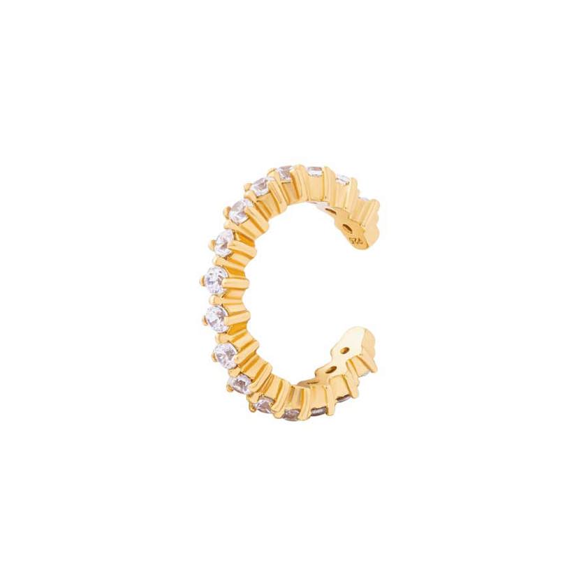 Yellow Gold Plated Tiny Crystal Cuff