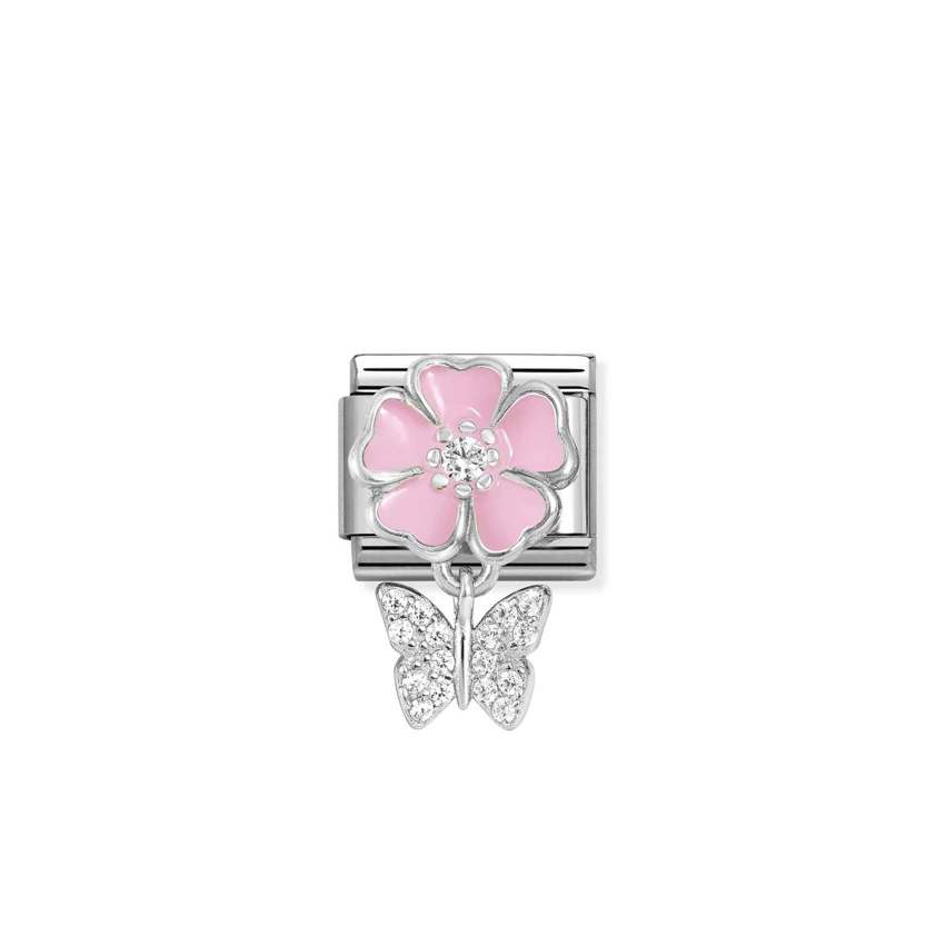 331814 02 Pink Flower/Butterfly