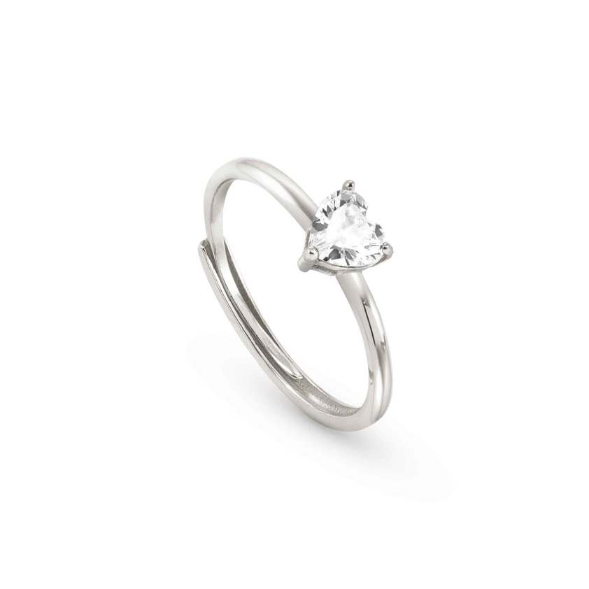 Sterling Silver SWEETROCK 148045 Sparkling Love Adjustable Ring
