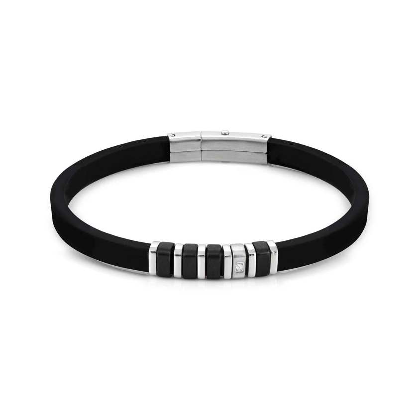 028804 15 City Bracelet White CZ steel