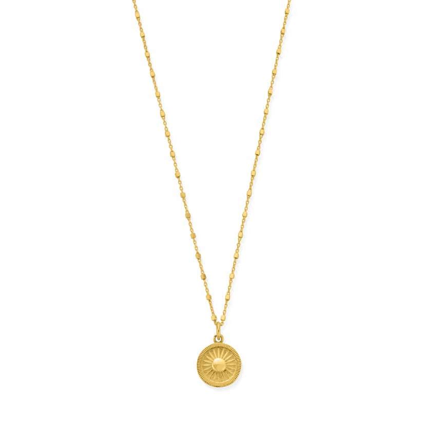 Yellow Gold Plated Sun Catcher Necklace