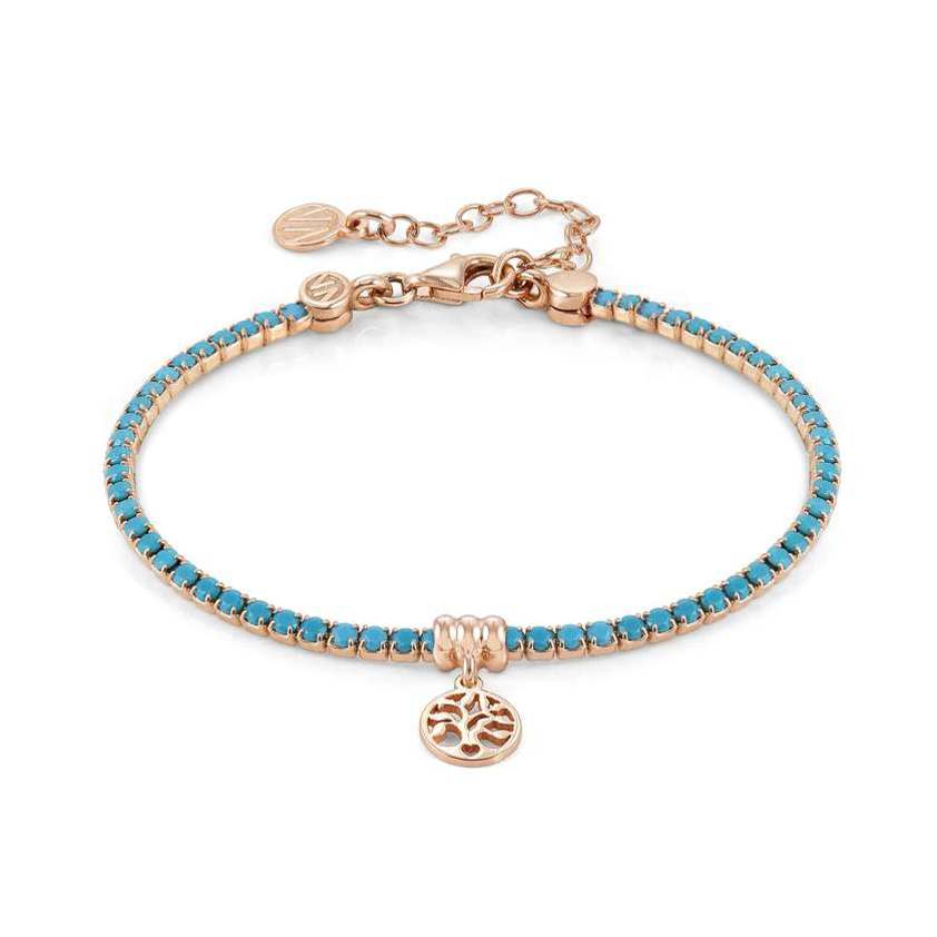 148612 32 Turquoise/Rose Tree of Life Bracelet