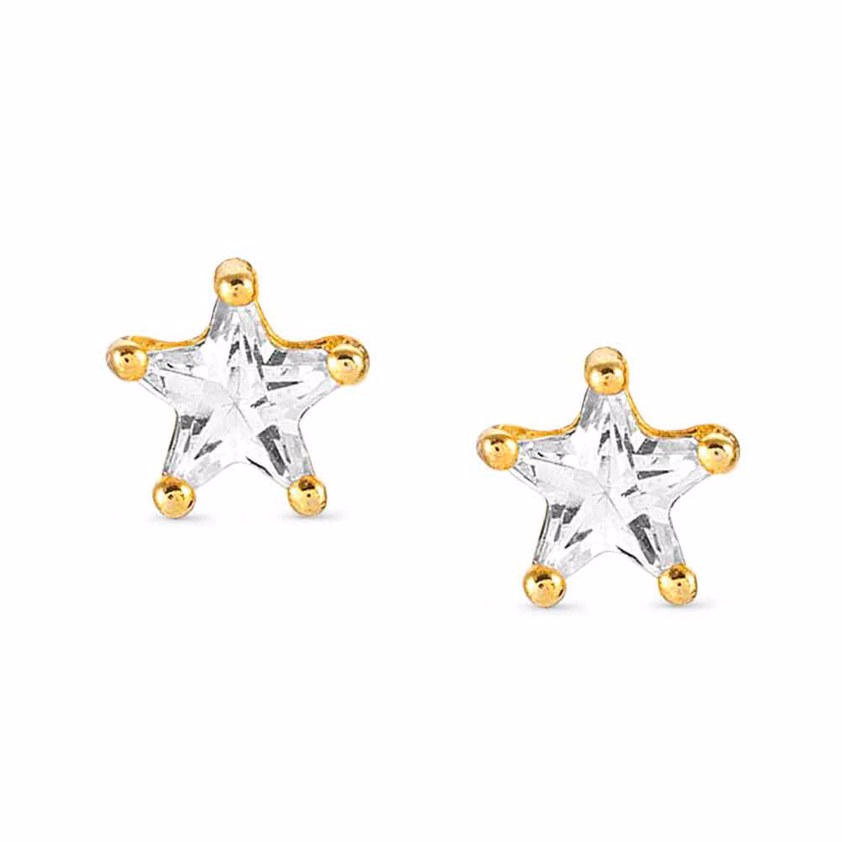 Yellow Gold 149205 Sentimental Star Stud Earrings