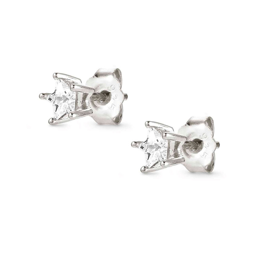 Sterling Silver 149205 Sentimental Star Stud Earrings