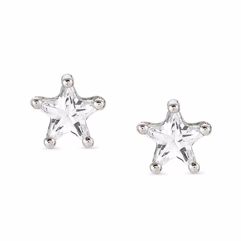 Sterling Silver 149205 Sentimental Star Stud Earrings