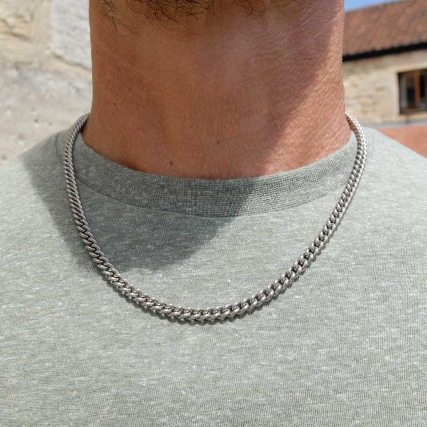 Titanium 5.2mm Curb Chain Necklace