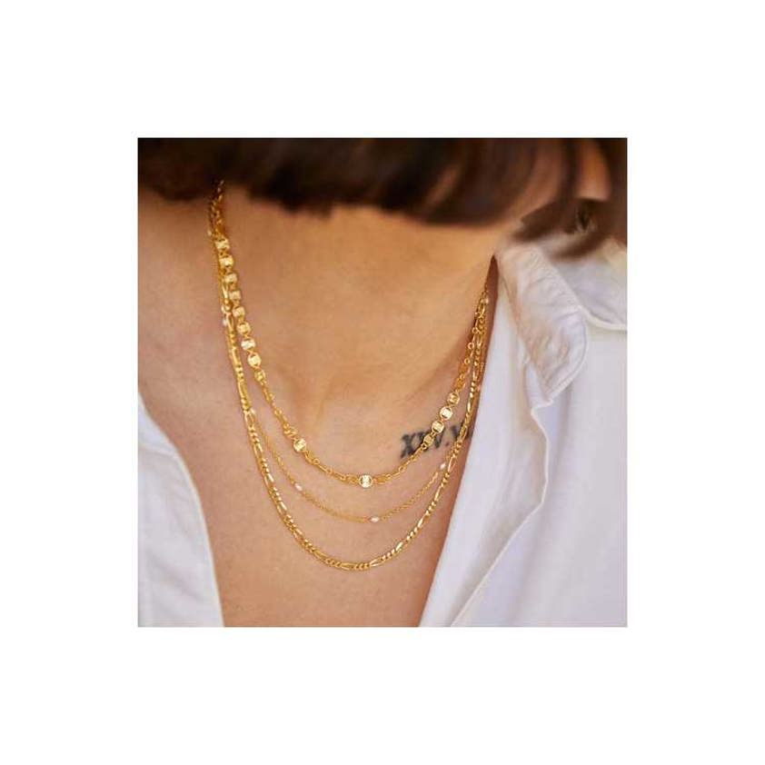 Yellow Gold Vermeil Treasures Seed Pearl Chain Necklace