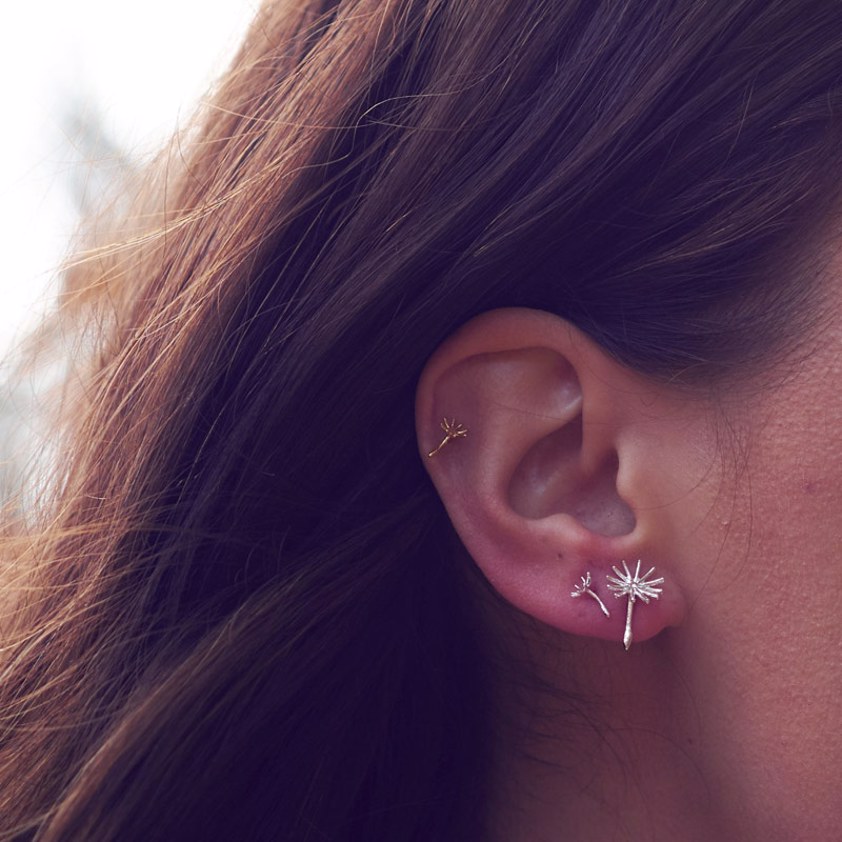 Dandelion Fluff Stud Earrings