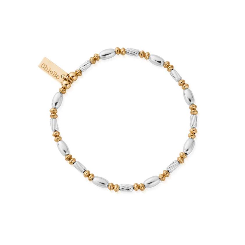 Yellow Gold Plated Twisted Oval Bracelet