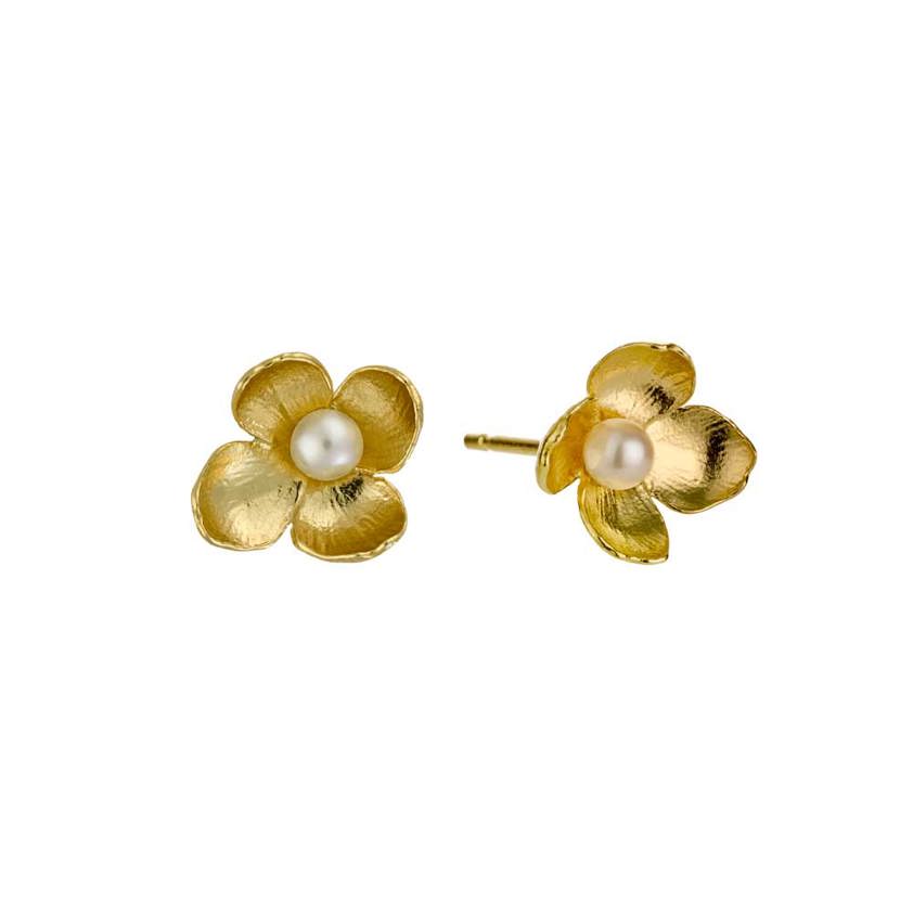 Yellow Gold Vermeil Cuckoo Flower Stud Earrings