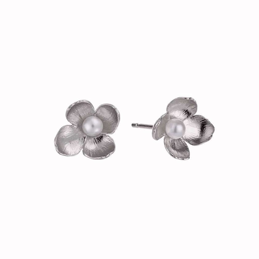 Sterling Silver Cuckoo Flower Stud Earrings