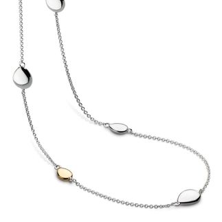 Coast Pearl Pebble Golden Necklace