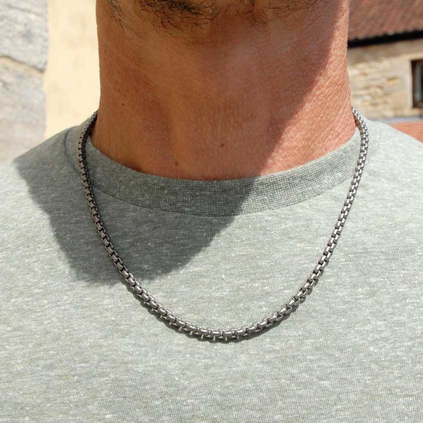 Titanium 4mm Inka Link Necklace