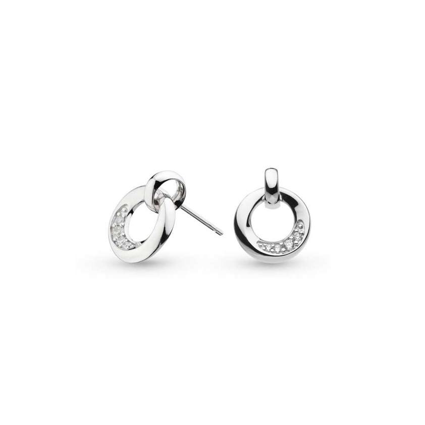 Cirque Link Pave Stud Earrings