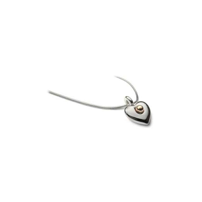 N37 Heart with 9ct Bead Pendant