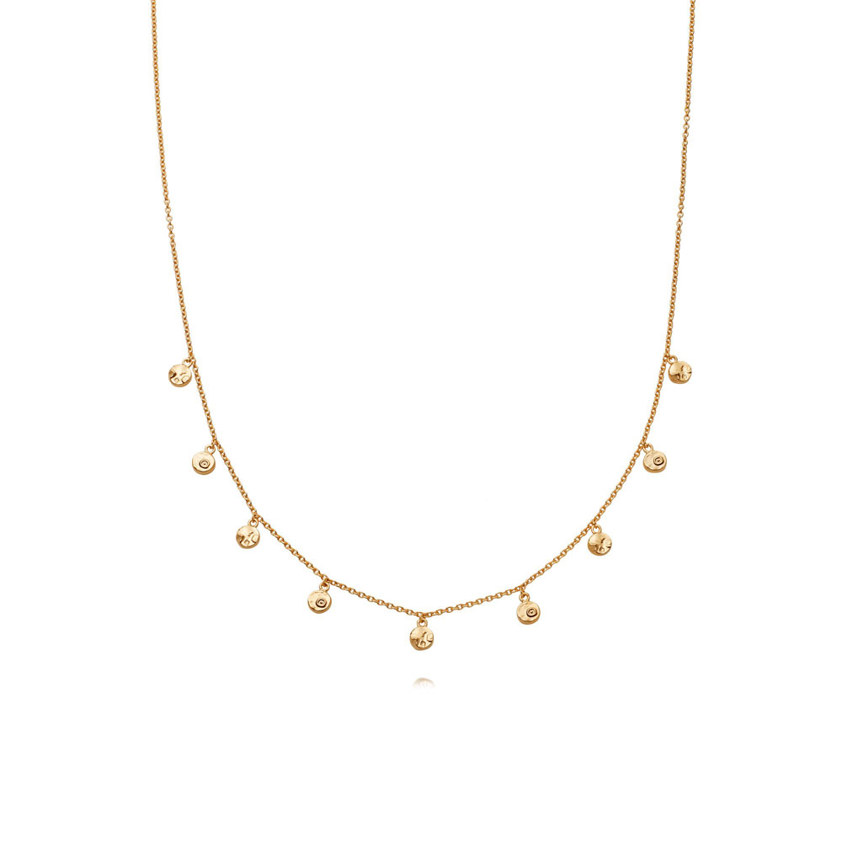 Yellow Gold Vermeil Isla Fossil Charm Necklace
