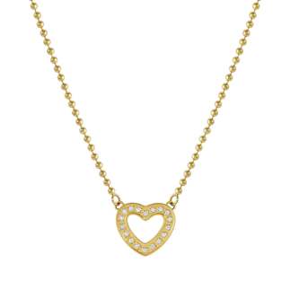 Yellow Gold PVD 134007 Soffio D'Armor Heart Necklace