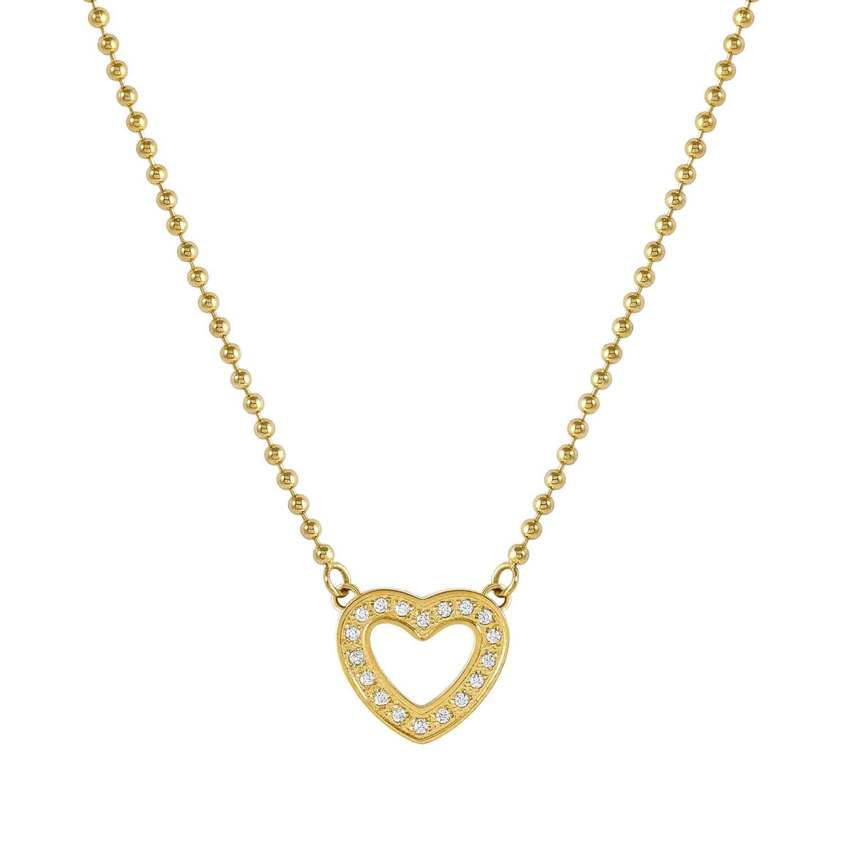 Yellow Gold PVD 134007 Soffio D'Armor Heart Necklace