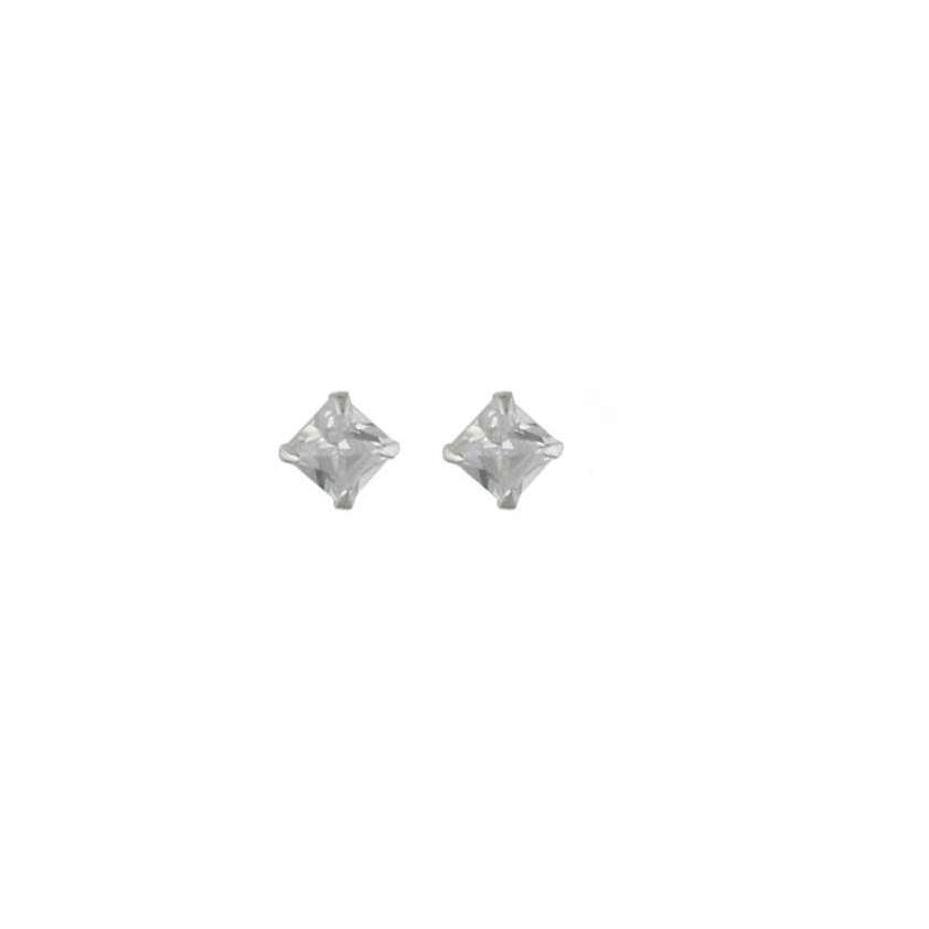Silver Cubic Zirconia Stud Earrings