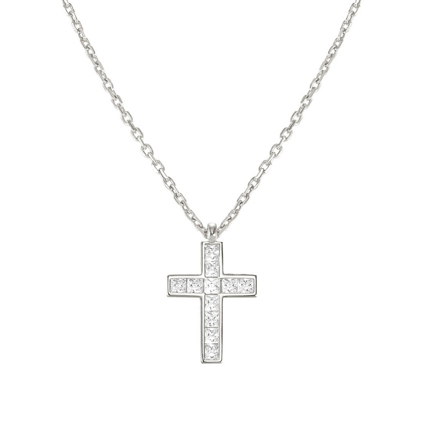 Sterling Silver 240905/13 CARISMATICA Large Cross Necklace