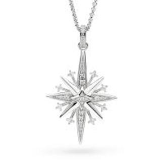 North Star Starburst CZ Grande Slider Necklace