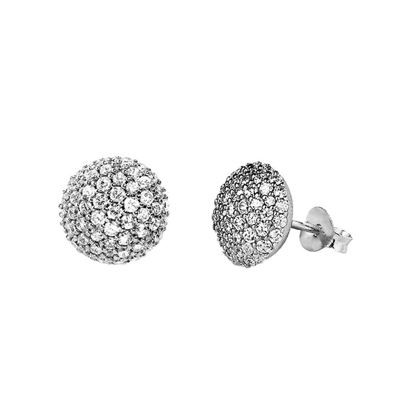 Sparkle Silver Stud Earrings