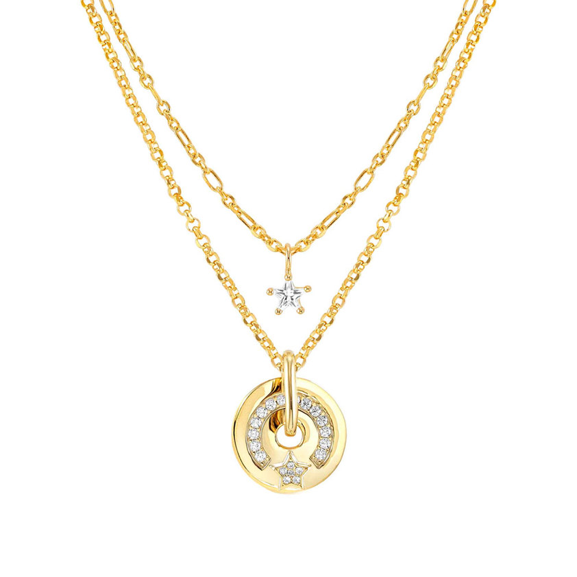 149204 02 Yellow Gold Star Necklace