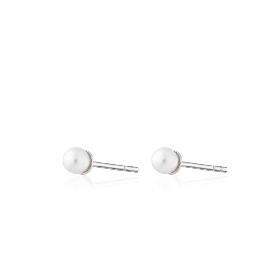 Freshwater Pearl Studs - Silver