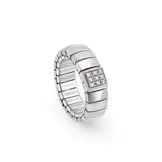 044400 01 N.Y Small Silvershine Cube Ring