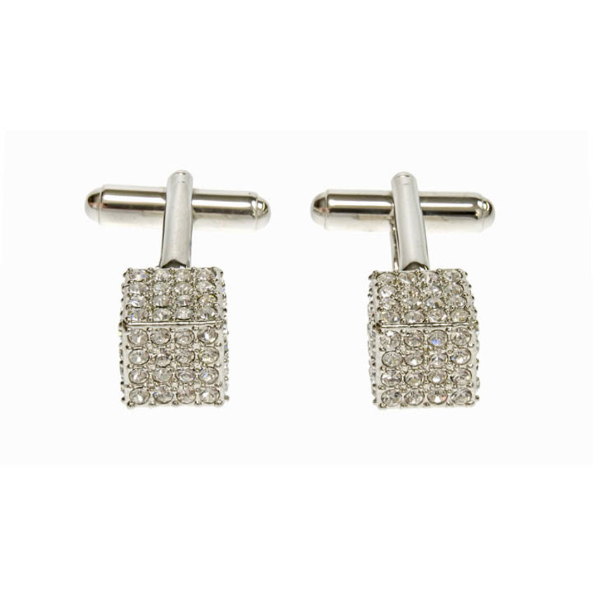 Crystal Crusty Cube Cufflinks