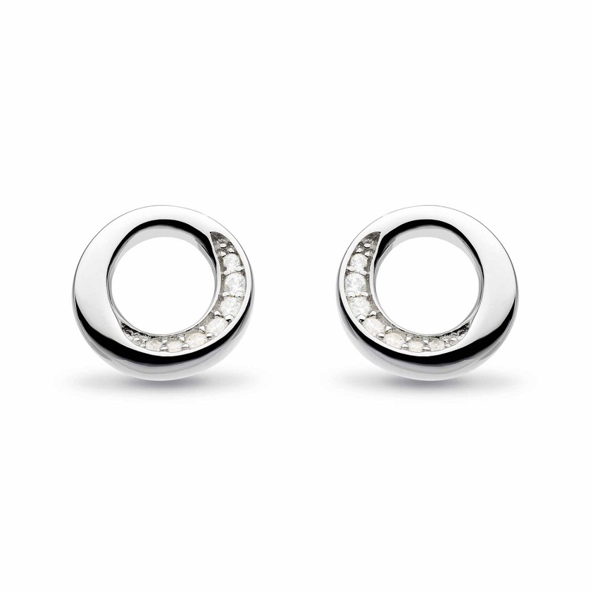 Bevel Cirque CZ Stud Earrings